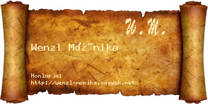 Wenzl Mónika névjegykártya
